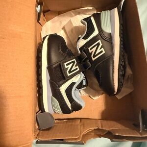 New Balance Baby  Black and Gray Sneakers